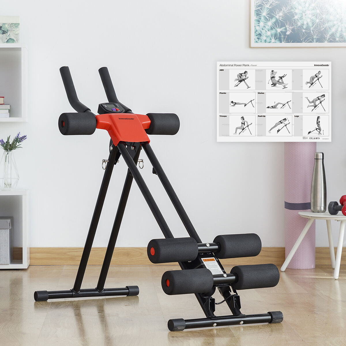 Aparat pentru abdomen pliabil cu ghid de exerciții InnovaGoods V0103487 (Recondiționate B)