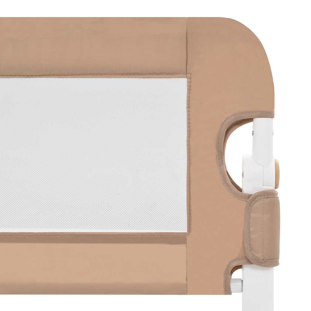 vidaXL Balustradă protecție pat copii, gri taupe, 102x42 cm, poliester