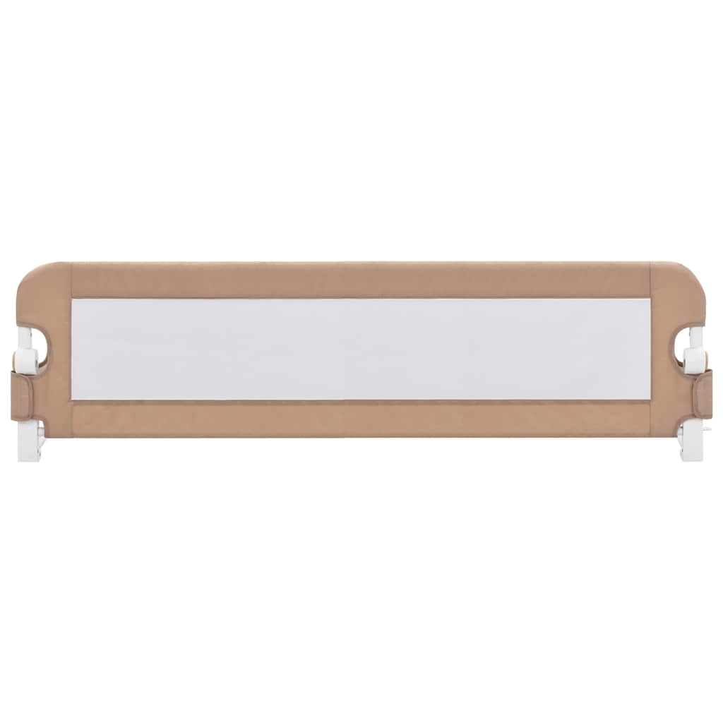 vidaXL Balustradă protecție pat copii, gri taupe, 150x42 cm, poliester
