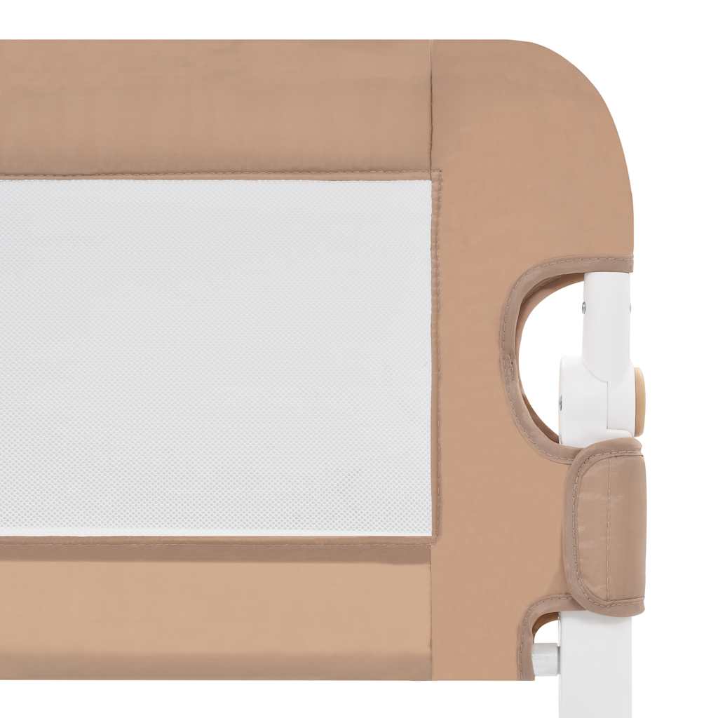 vidaXL Balustradă protecție pat copii, gri taupe, 150x42 cm, poliester