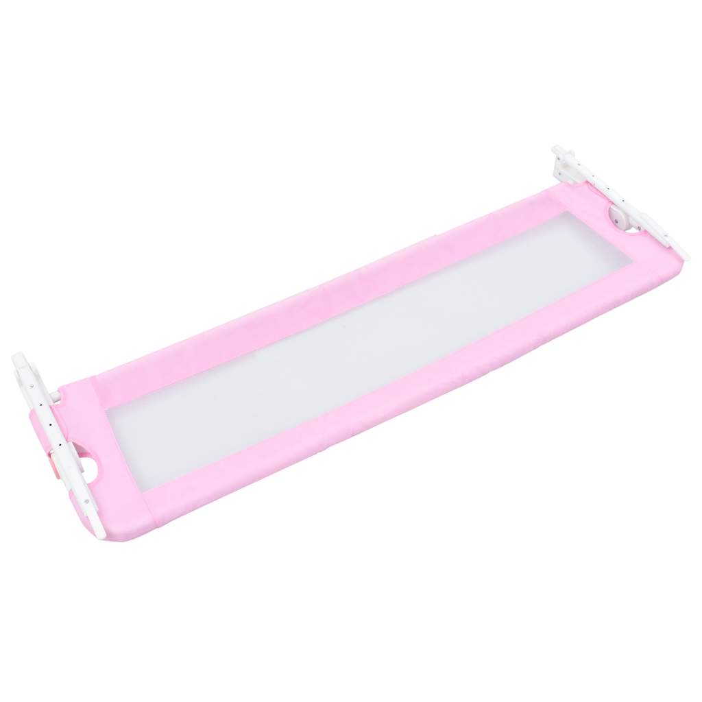 vidaXL Balustradă de protecție pat copii, roz, 120x42 cm, poliester vidaXL Balustradă de protecție pat copii, roz, 120x42 cm, poliester