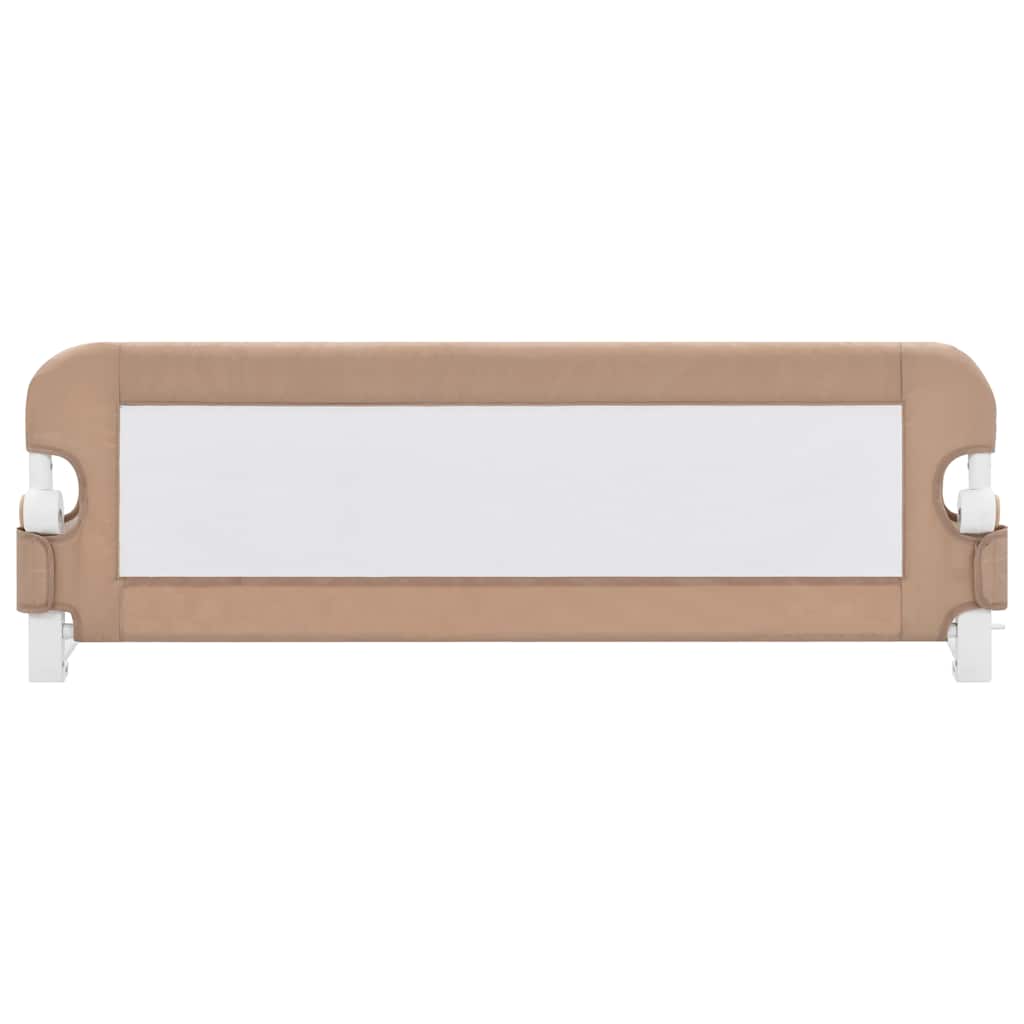 vidaXL Balustradă protecție pat copii, gri taupe, 120x42 cm, poliester vidaXL Balustradă protecție pat copii, gri taupe, 120x42 cm, poliester