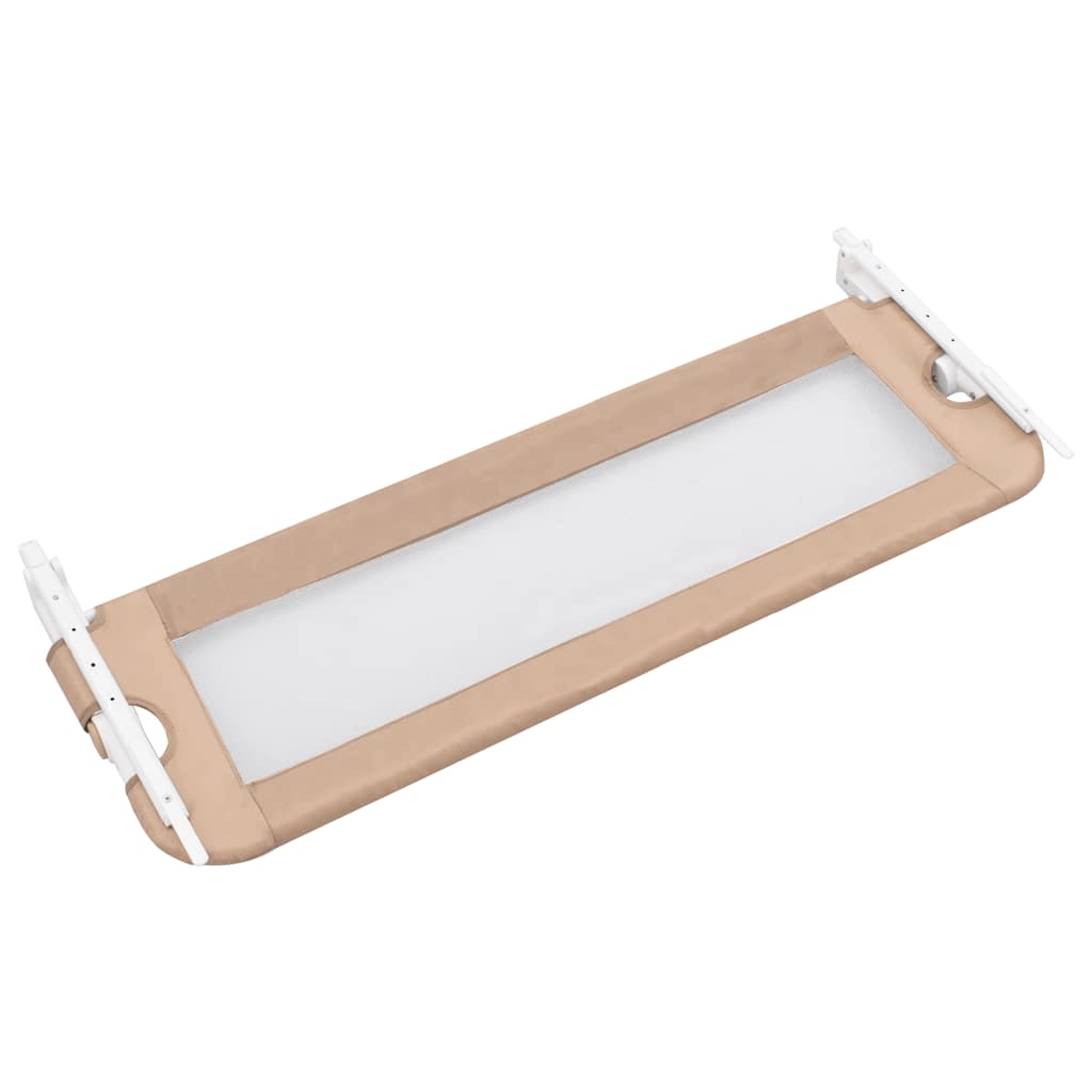 vidaXL Balustradă protecție pat copii, gri taupe, 120x42 cm, poliester vidaXL Balustradă protecție pat copii, gri taupe, 120x42 cm, poliester