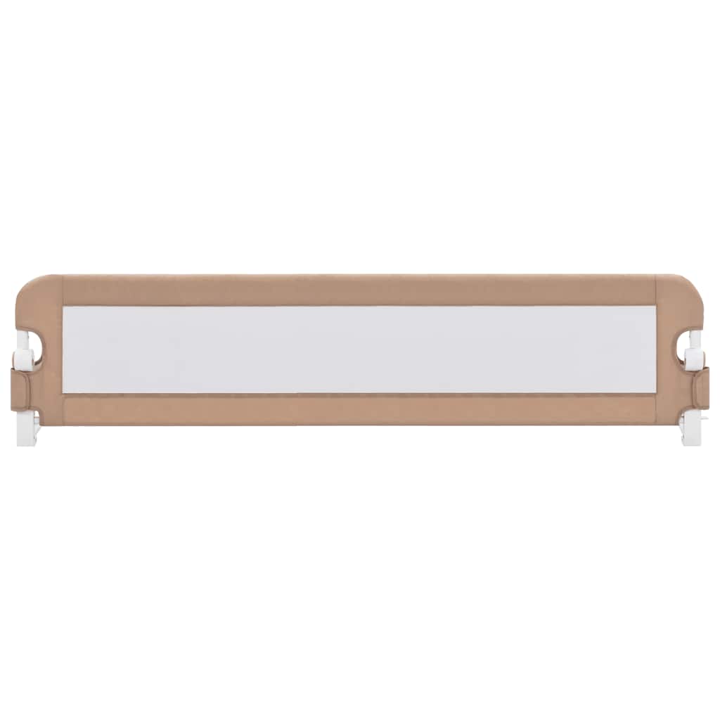 vidaXL Balustradă protecție pat copii, gri taupe, 180x42 cm, poliester vidaXL Balustradă protecție pat copii, gri taupe, 180x42 cm, poliester