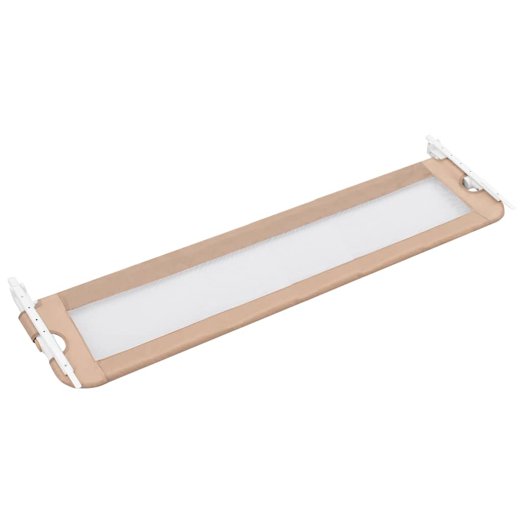 vidaXL Balustradă protecție pat copii, gri taupe, 180x42 cm, poliester vidaXL Balustradă protecție pat copii, gri taupe, 180x42 cm, poliester