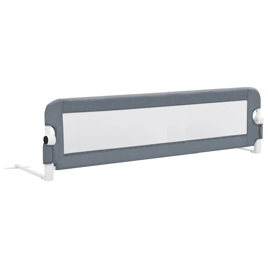 vidaXL Balustradă de protecție pat copii, gri, 120x42 cm, poliester vidaXL Balustradă de protecție pat copii, gri, 120x42 cm, poliester