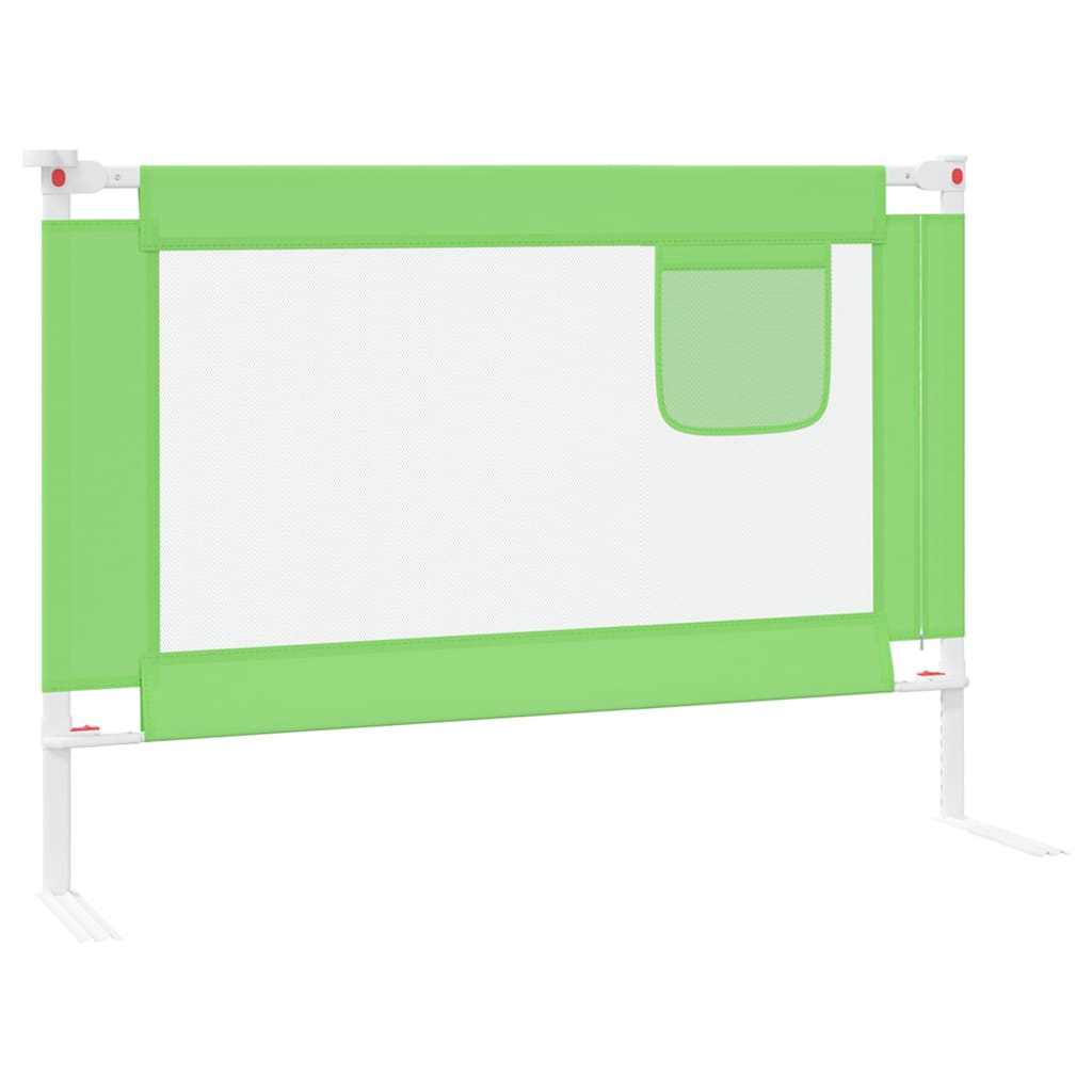 vidaXL Balustradă de protecție pat copii, verde, 90x25 cm, textil