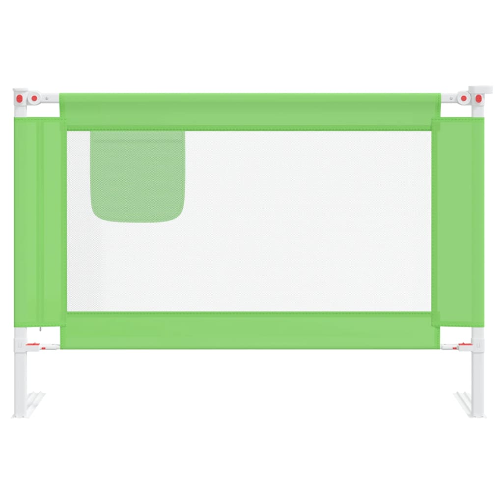 vidaXL Balustradă de protecție pat copii, verde, 100x25 cm, textil