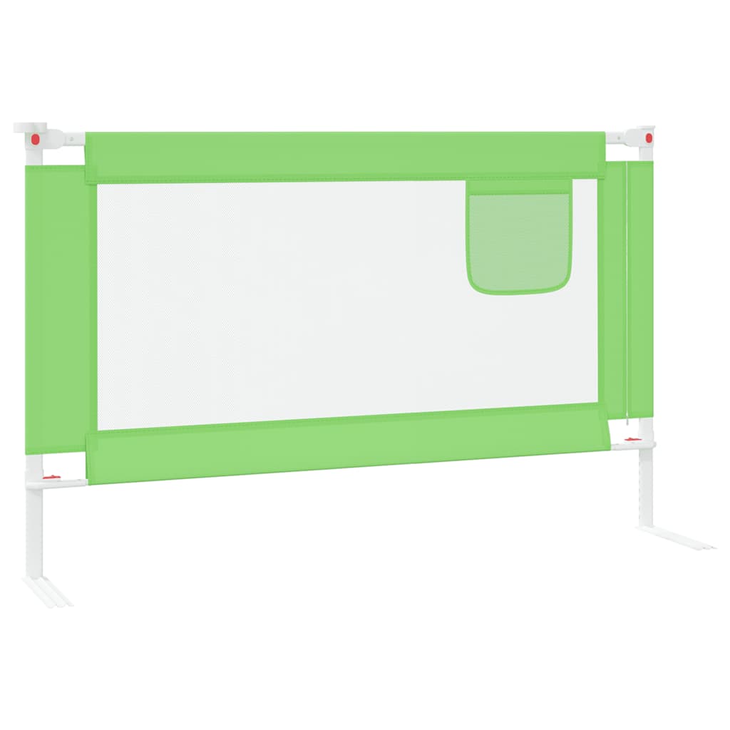 vidaXL Balustradă de protecție pat copii, verde, 120x25 cm, textil