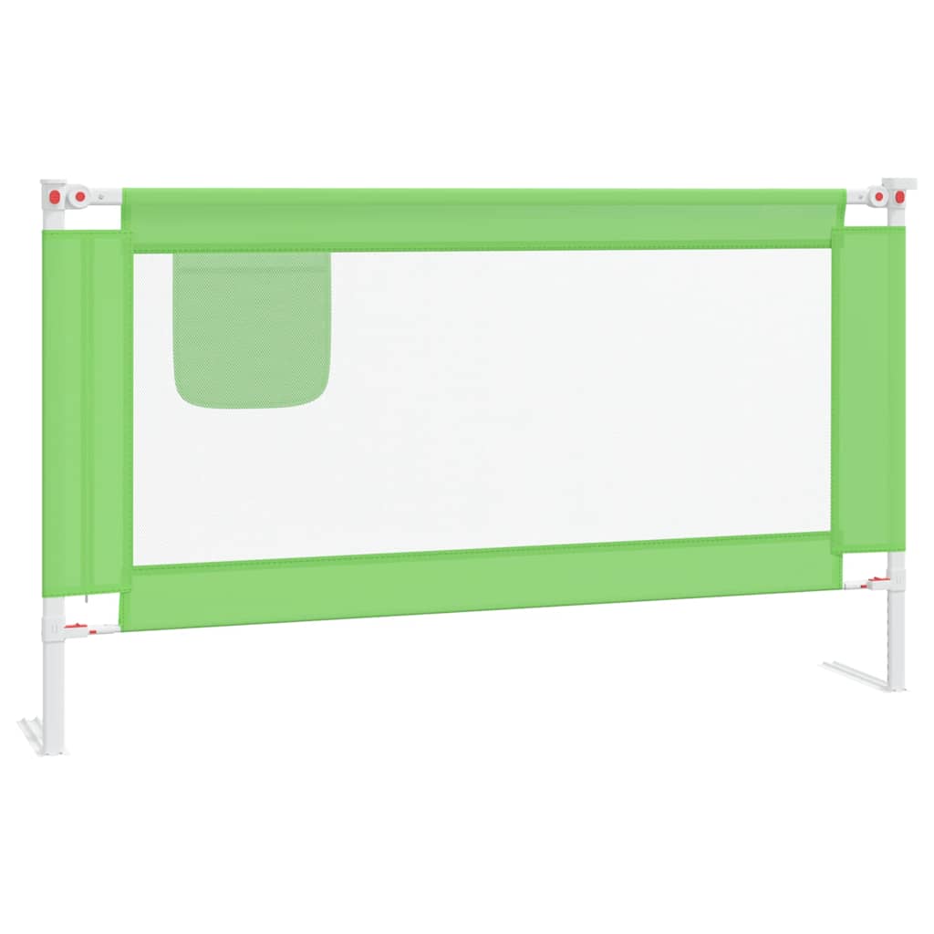 vidaXL Balustradă de protecție pat copii, verde, 140x25 cm, textil vidaXL Balustradă de protecție pat copii, verde, 140x25 cm, textil