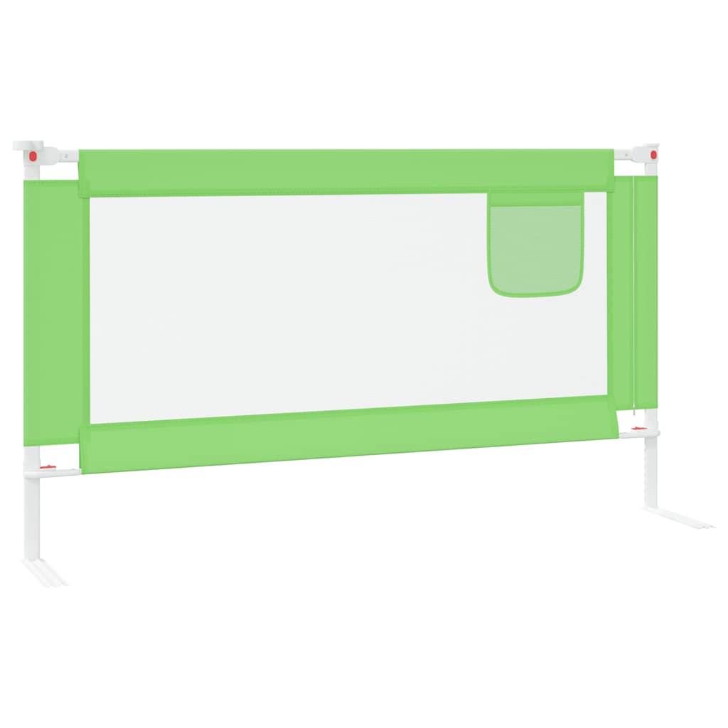vidaXL Balustradă de protecție pat copii, verde, 150x25 cm, textil vidaXL Balustradă de protecție pat copii, verde, 150x25 cm, textil