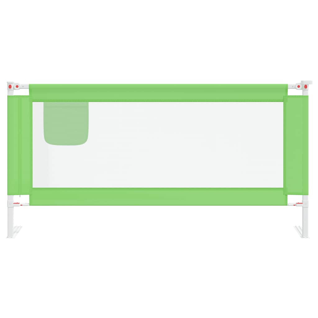 vidaXL Balustradă de protecție pat copii, verde, 180x25 cm, textil vidaXL Balustradă de protecție pat copii, verde, 180x25 cm, textil