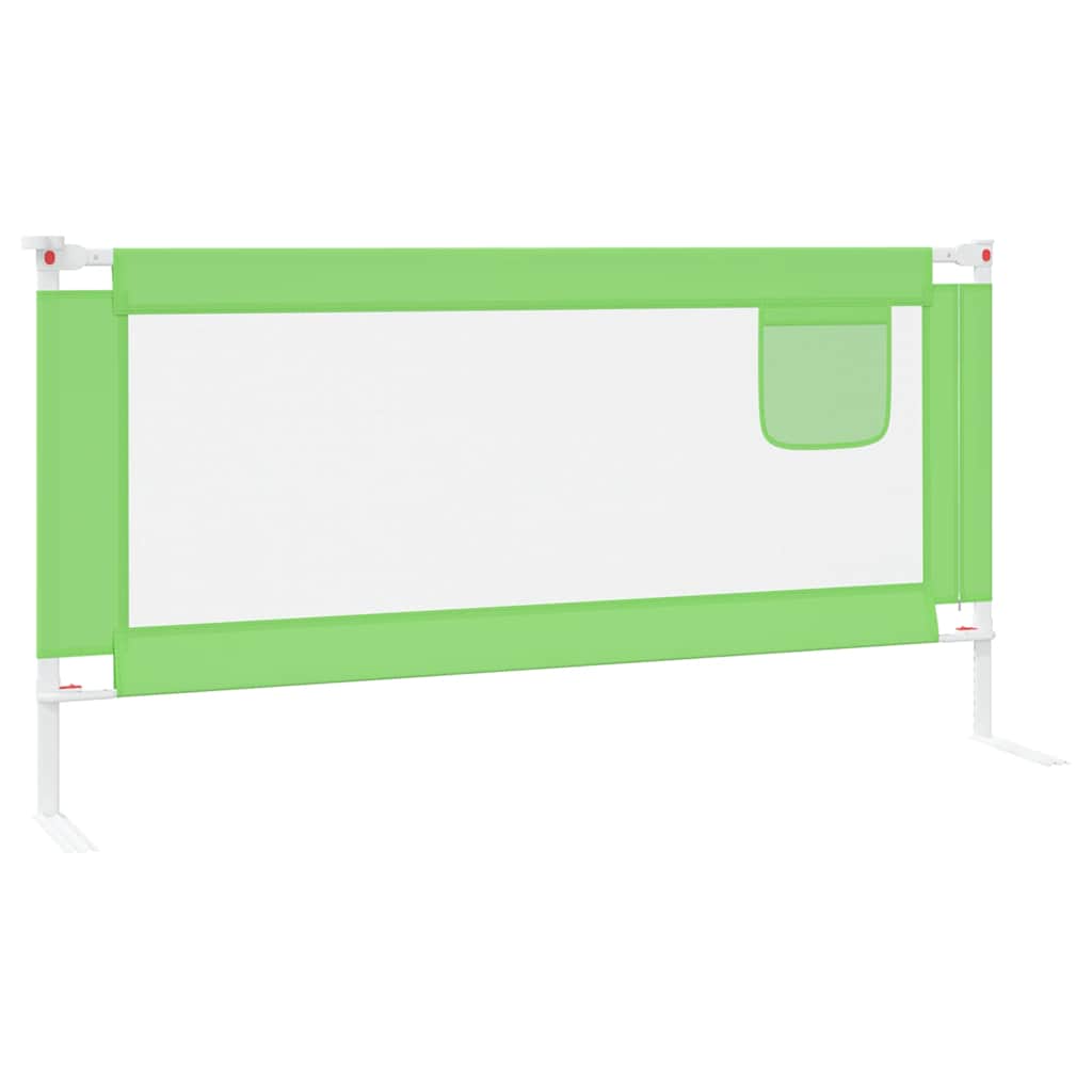 vidaXL Balustradă de protecție pat copii, verde, 180x25 cm, textil vidaXL Balustradă de protecție pat copii, verde, 180x25 cm, textil