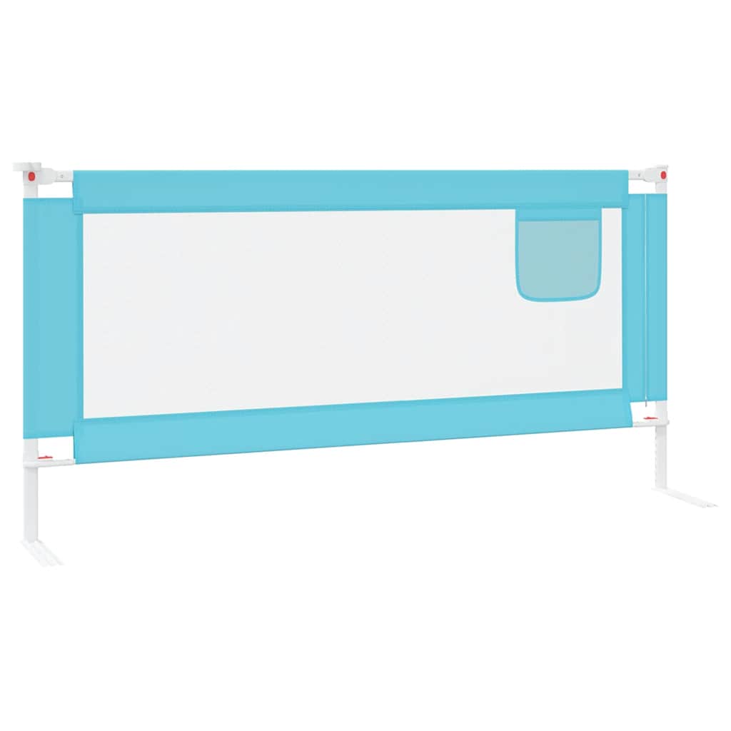 vidaXL Balustradă de protecție pat copii, albastru, 190x25 cm, textil vidaXL Balustradă de protecție pat copii, albastru, 190x25 cm, textil