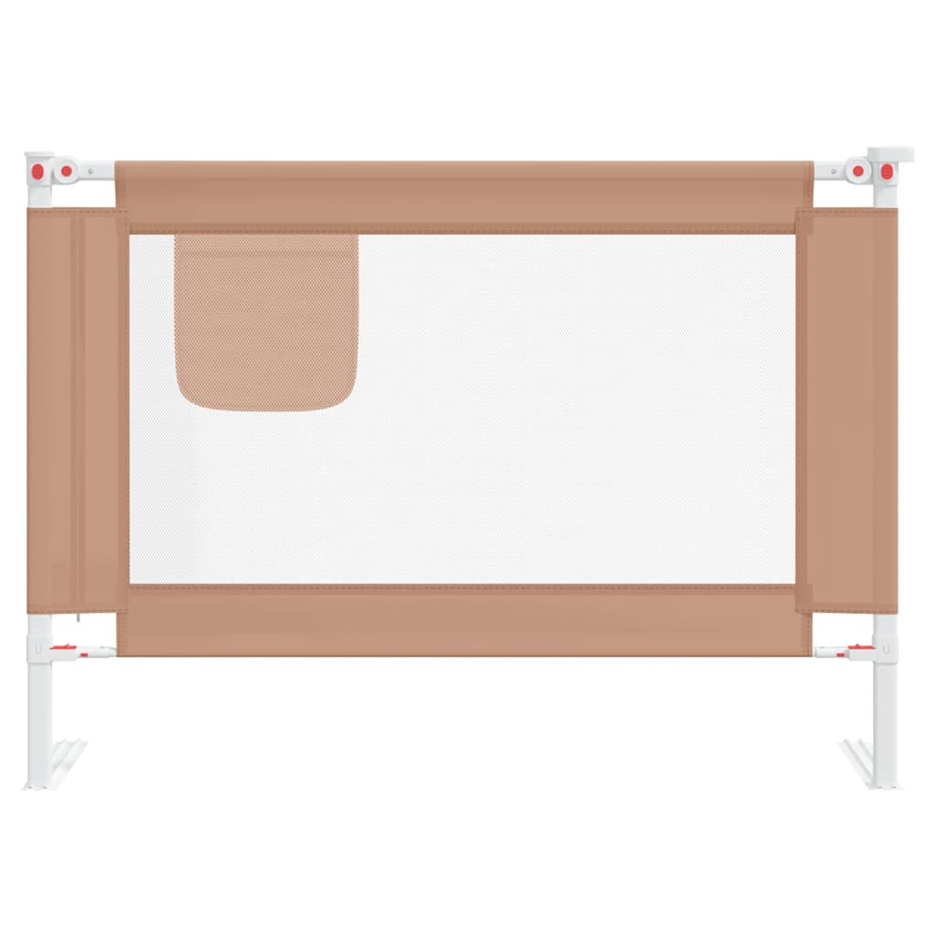 vidaXL Balustradă de protecție pat copii, gri taupe, 90x25 cm, textil