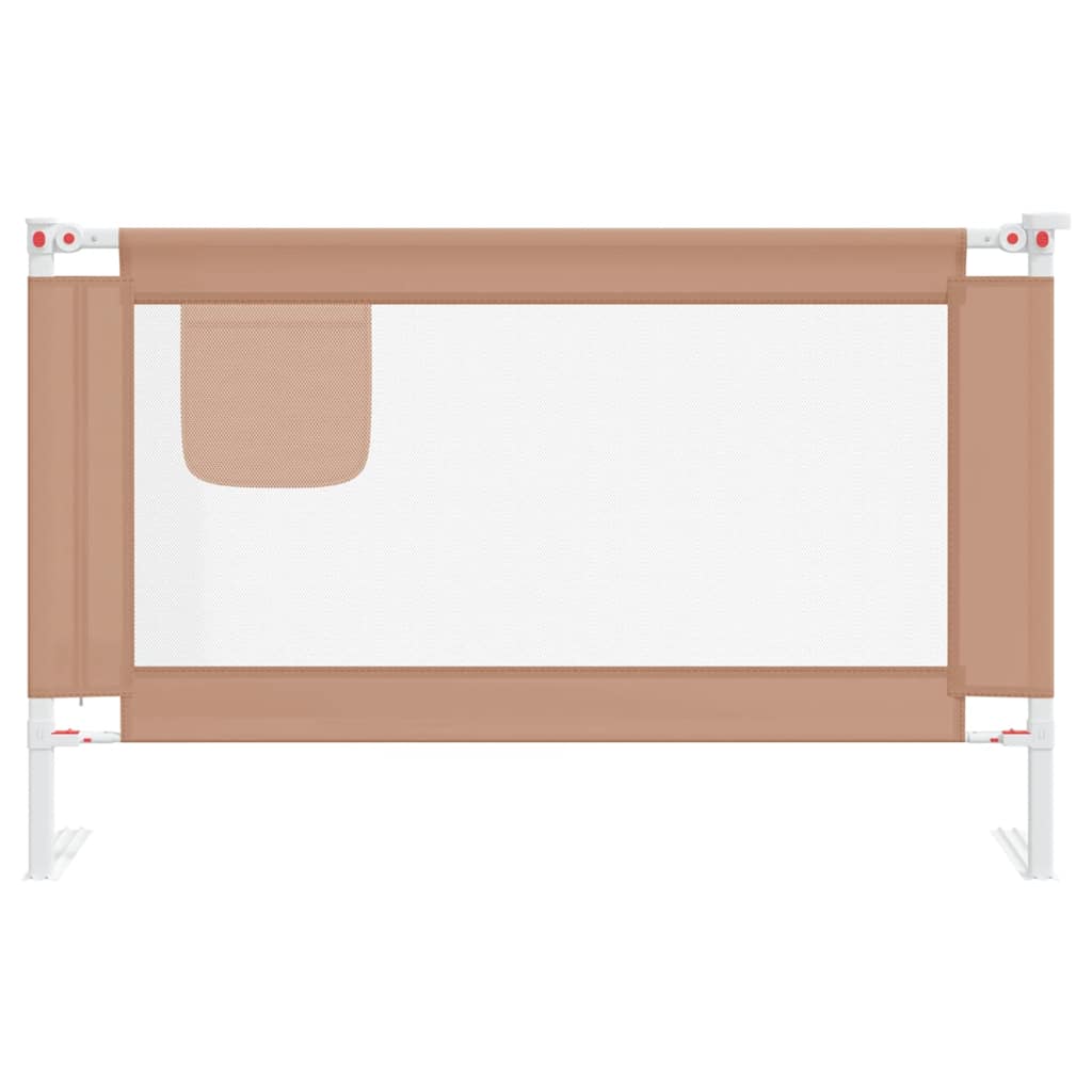 vidaXL Balustradă de protecție pat copii, gri taupe, 120x25 cm, textil vidaXL Balustradă de protecție pat copii, gri taupe, 120x25 cm, textil