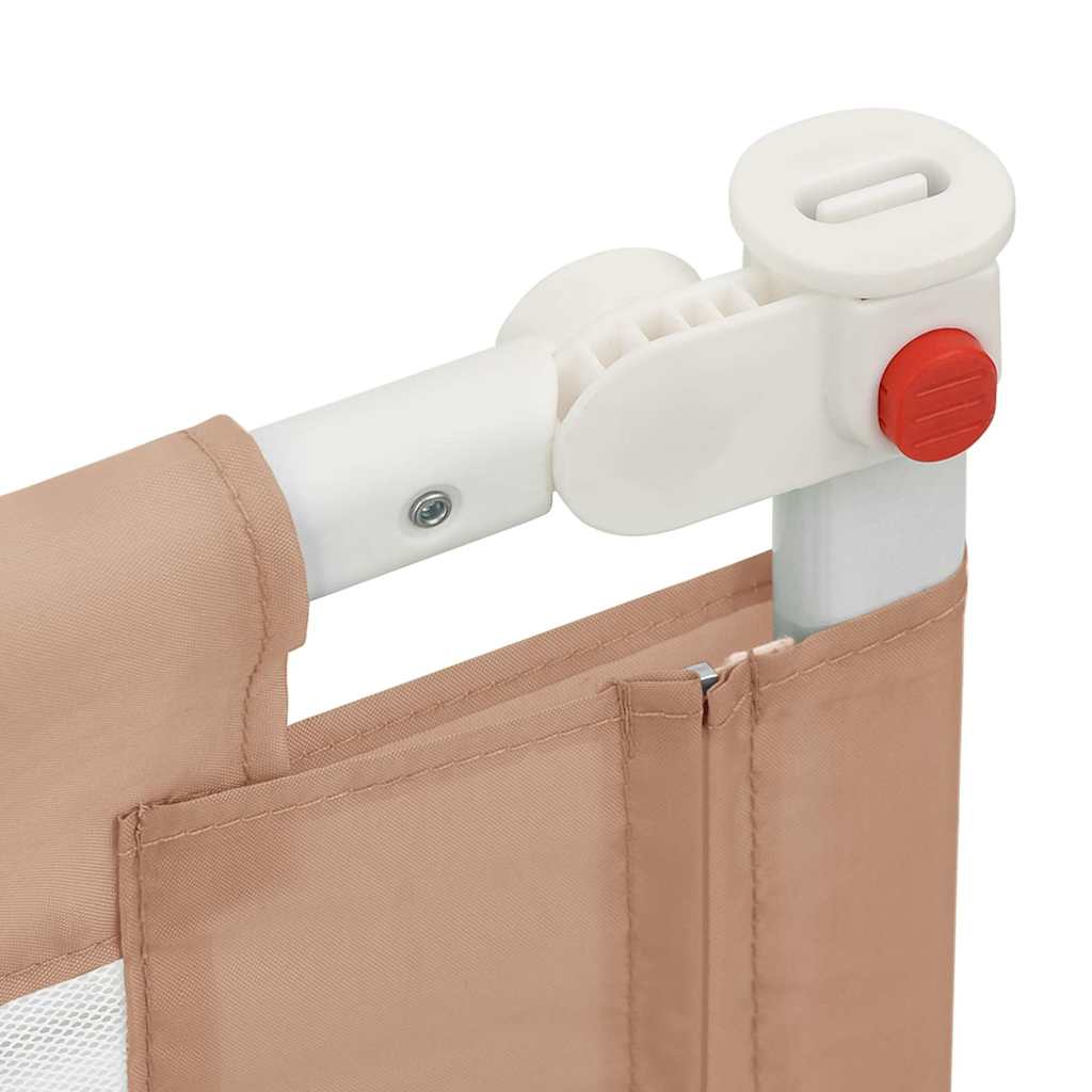vidaXL Balustradă de protecție pat copii, gri taupe, 120x25 cm, textil vidaXL Balustradă de protecție pat copii, gri taupe, 120x25 cm, textil