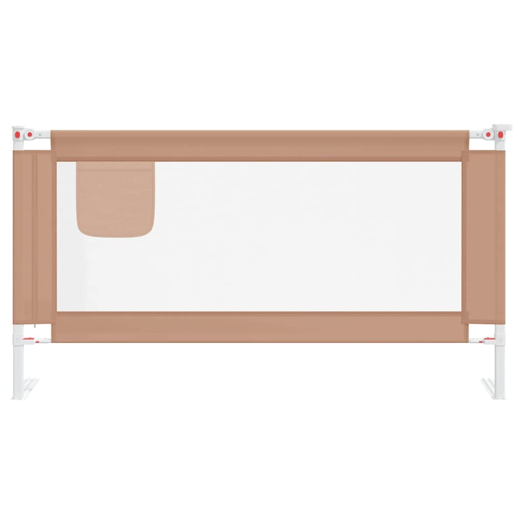 vidaXL Balustradă de protecție pat copii, gri taupe, 160x25 cm, textil