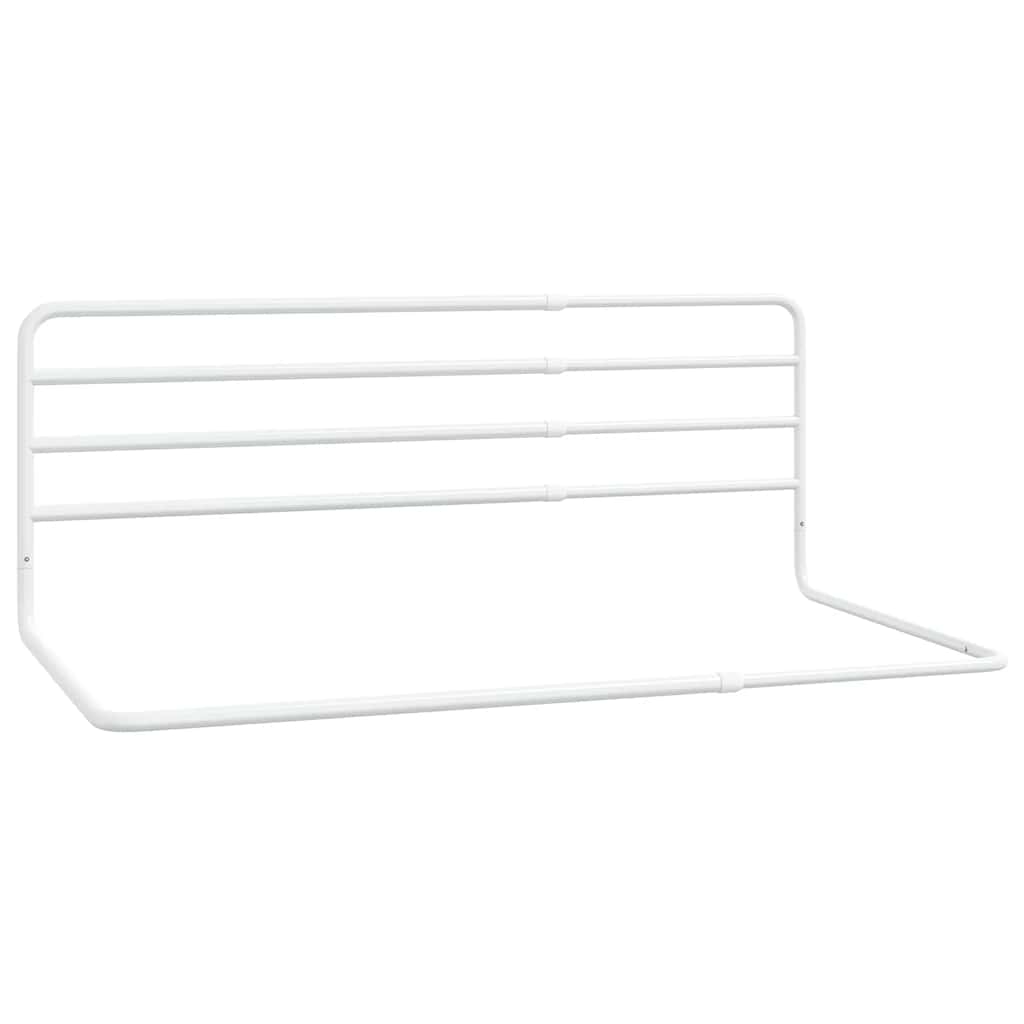 vidaXL Balustradă de protecție pat copii, alb, (76-137)x55 cm, fier vidaXL Balustradă de protecție pat copii, alb, (76-137)x55 cm, fier