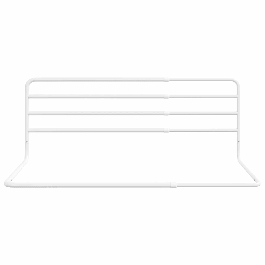vidaXL Balustradă de protecție pat copii, alb, (76-137)x55 cm, fier vidaXL Balustradă de protecție pat copii, alb, (76-137)x55 cm, fier