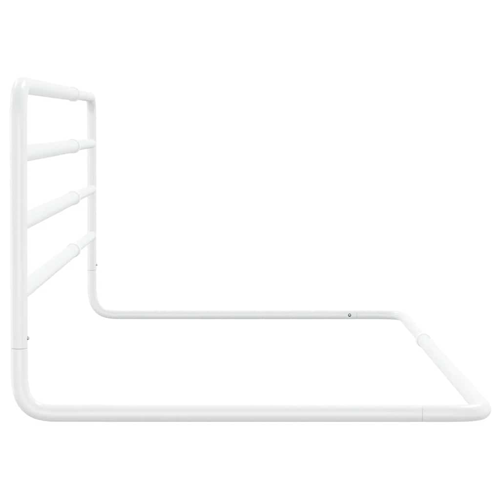 vidaXL Balustradă de protecție pat copii, alb, (76-137)x55 cm, fier vidaXL Balustradă de protecție pat copii, alb, (76-137)x55 cm, fier
