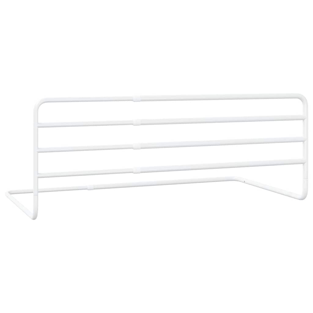 vidaXL Balustradă de protecție pat copii, alb, (76-137)x55 cm, fier vidaXL Balustradă de protecție pat copii, alb, (76-137)x55 cm, fier