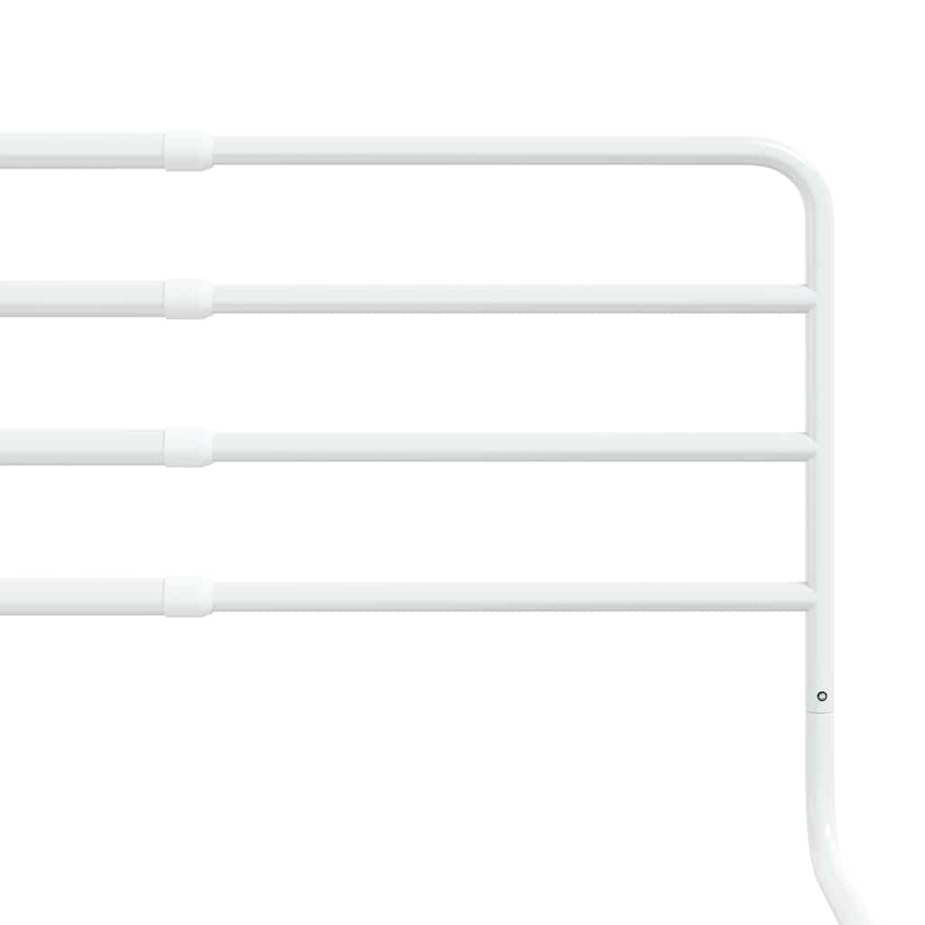vidaXL Balustradă de protecție pat copii, alb, (76-137)x55 cm, fier vidaXL Balustradă de protecție pat copii, alb, (76-137)x55 cm, fier