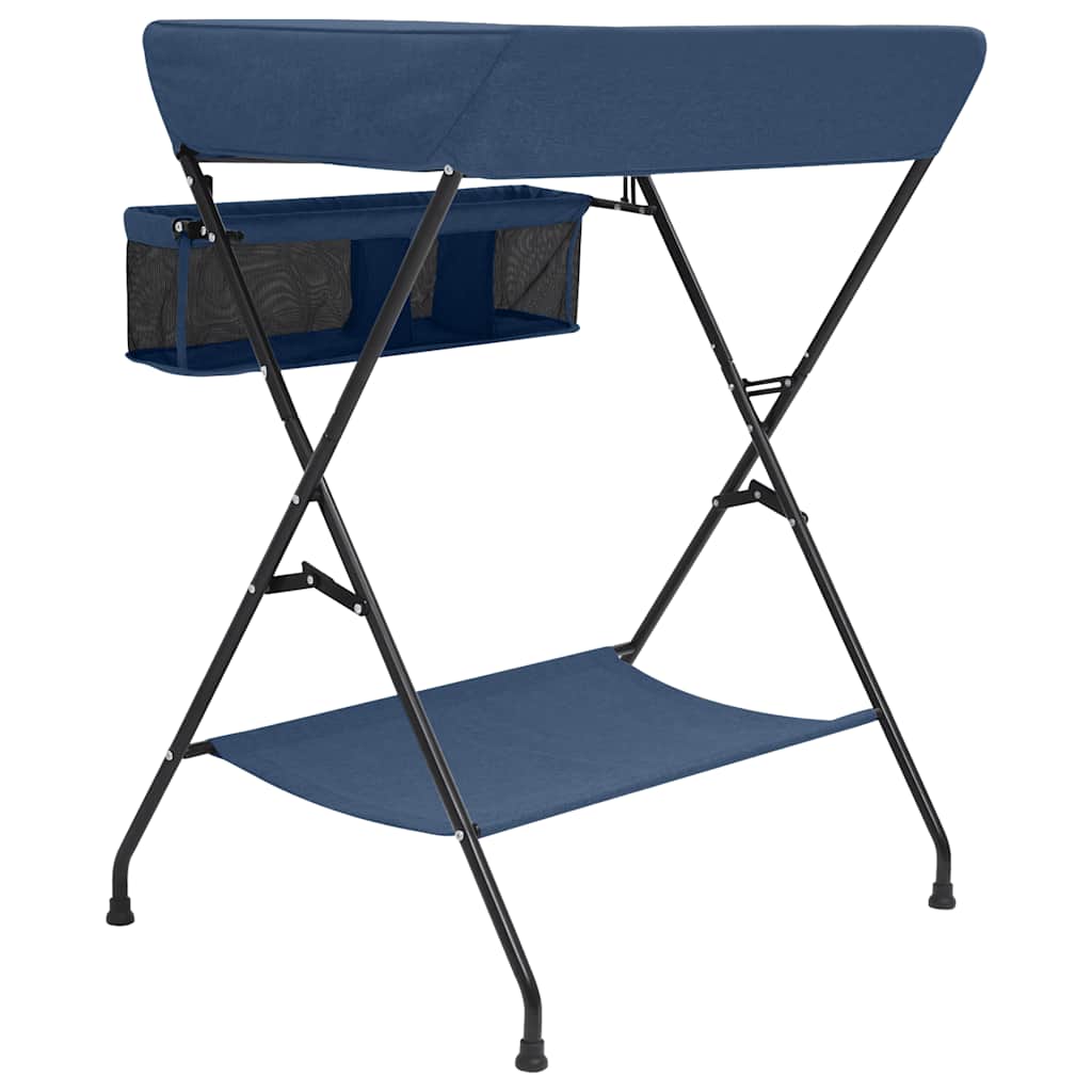 vidaXL Masă de schimb, bleumarin, fier vidaXL Masă de schimb, bleumarin, fier