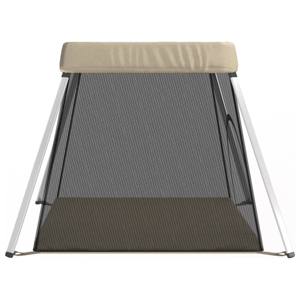 vidaXL Țarc pentru copii cu saltea, gri taupe, pânză textil vidaXL Țarc pentru copii cu saltea, gri taupe, pânză textil