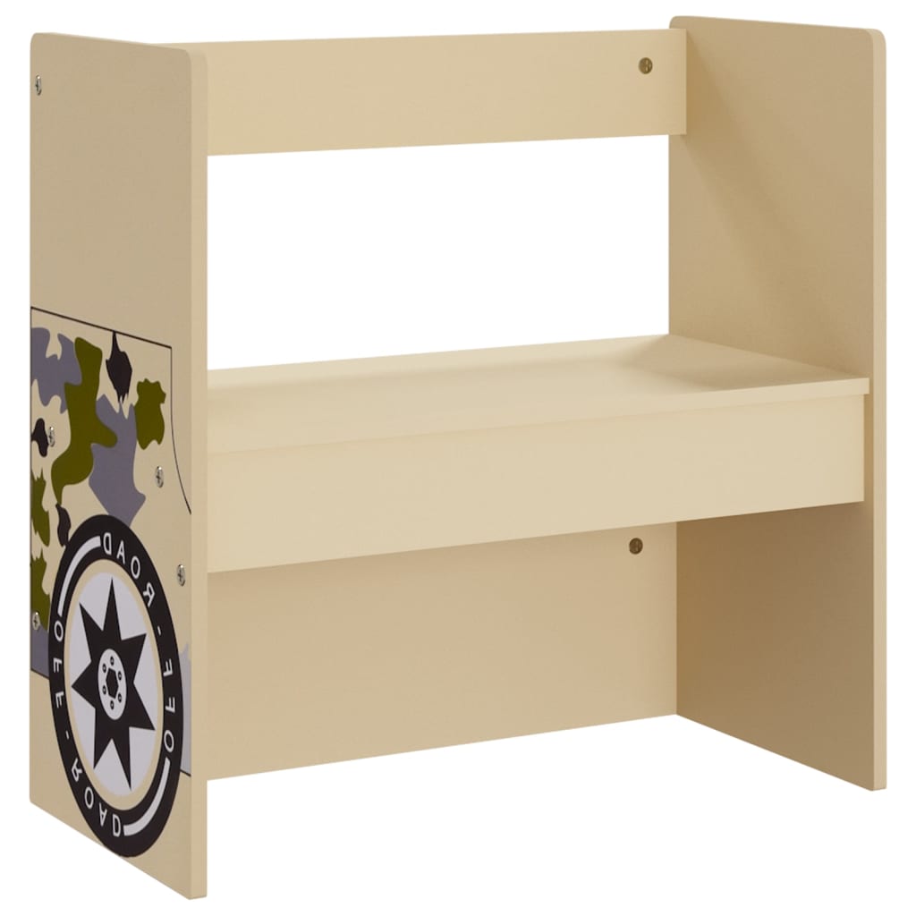 vidaXL Set masă&scaune pentru copii 3 piese model mașină off-road MDF vidaXL Set masă&scaune pentru copii 3 piese model mașină off-road MDF