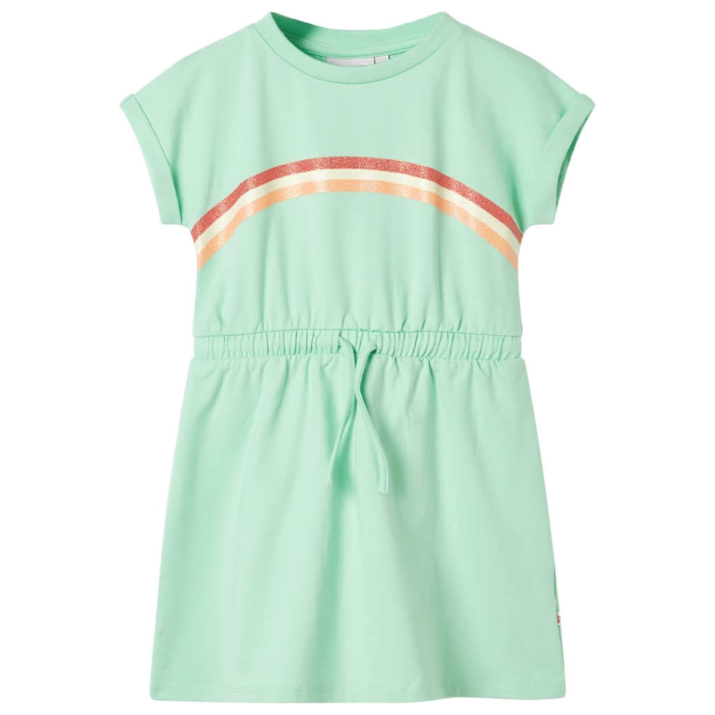 Rochie pentru copii cu șnur, verde aprins, 92 Rochie pentru copii cu șnur, verde aprins, 92
