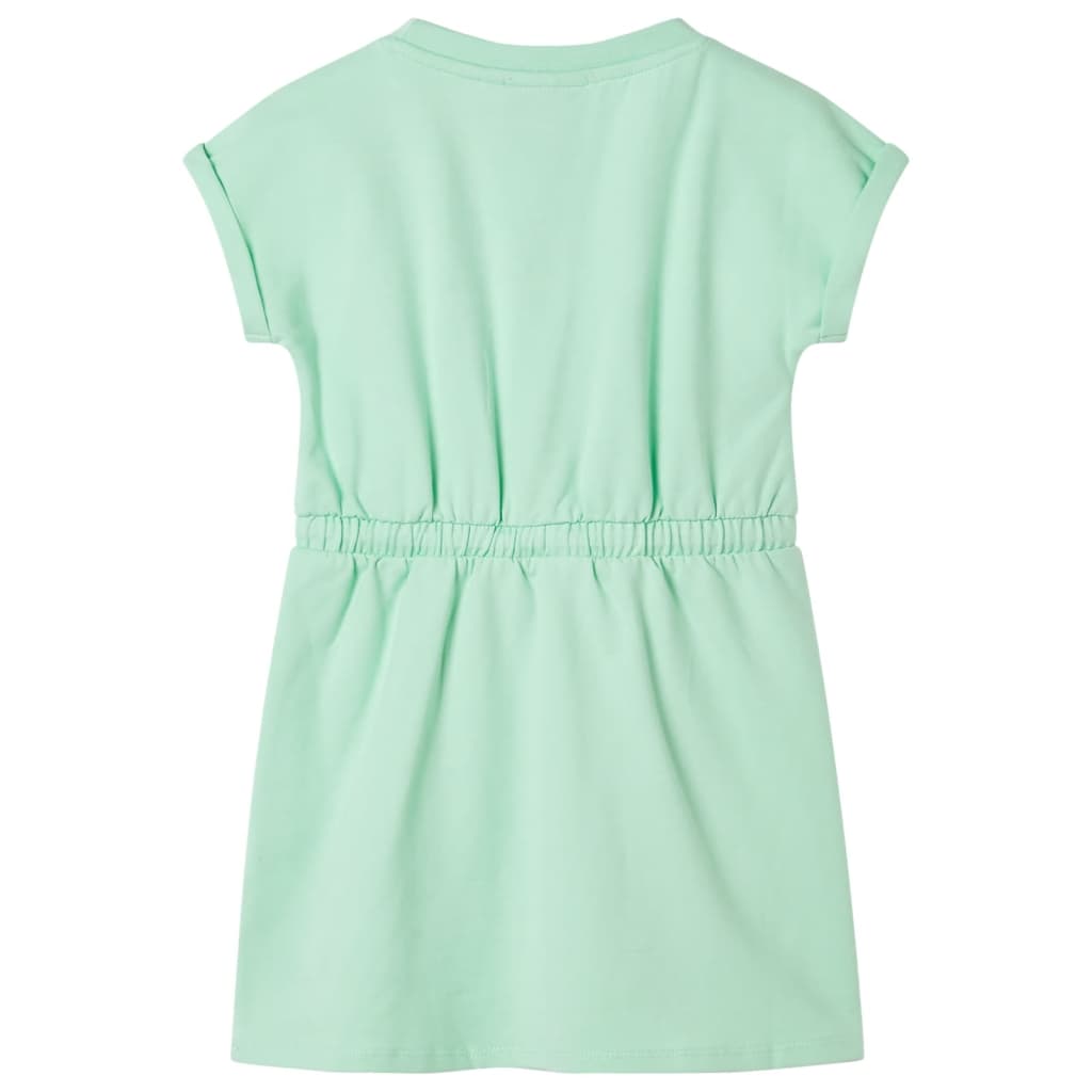 Rochie pentru copii cu șnur, verde aprins, 128 Rochie pentru copii cu șnur, verde aprins, 128