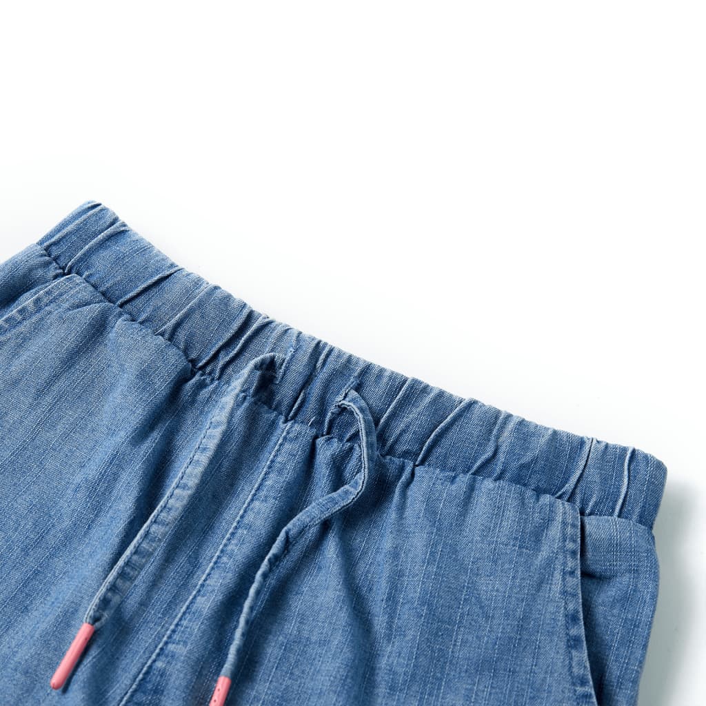 Pantaloni scurți pentru copii, albastru denim, 140