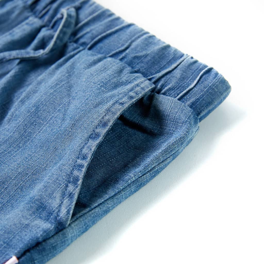 Pantaloni scurți pentru copii, albastru denim, 140