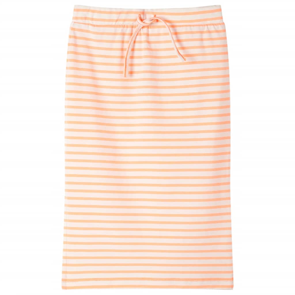 Fustă dreaptă pentru copii cu dungi, portocaliu fluorescent, 92