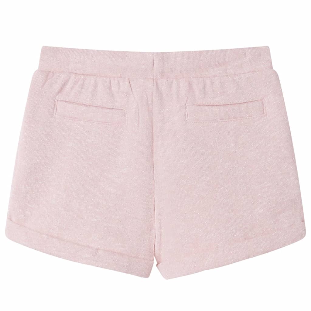 Pantaloni scurți pentru copii cu șnur, roz deschis combinat, 116