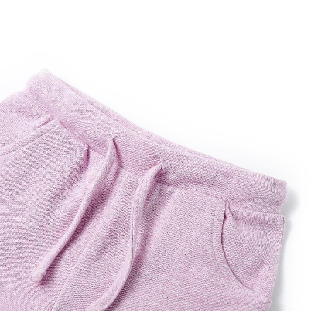 Pantaloni pentru copii cu șnur, lila combinat, 104 Pantaloni pentru copii cu șnur, lila combinat, 104
