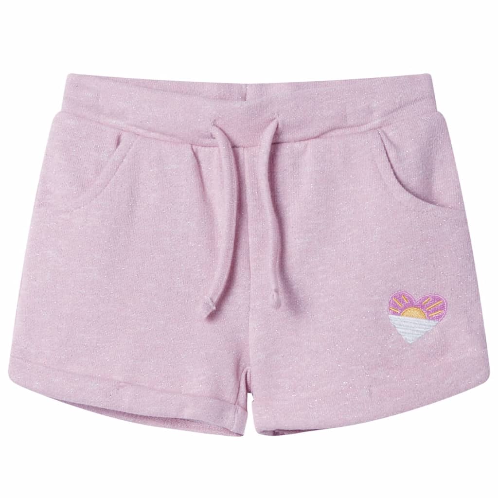 Pantaloni pentru copii cu șnur, lila combinat, 128 Pantaloni pentru copii cu șnur, lila combinat, 128