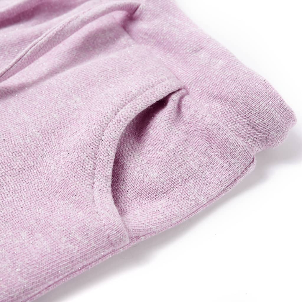 Pantaloni pentru copii cu șnur, lila combinat, 140 Pantaloni pentru copii cu șnur, lila combinat, 140