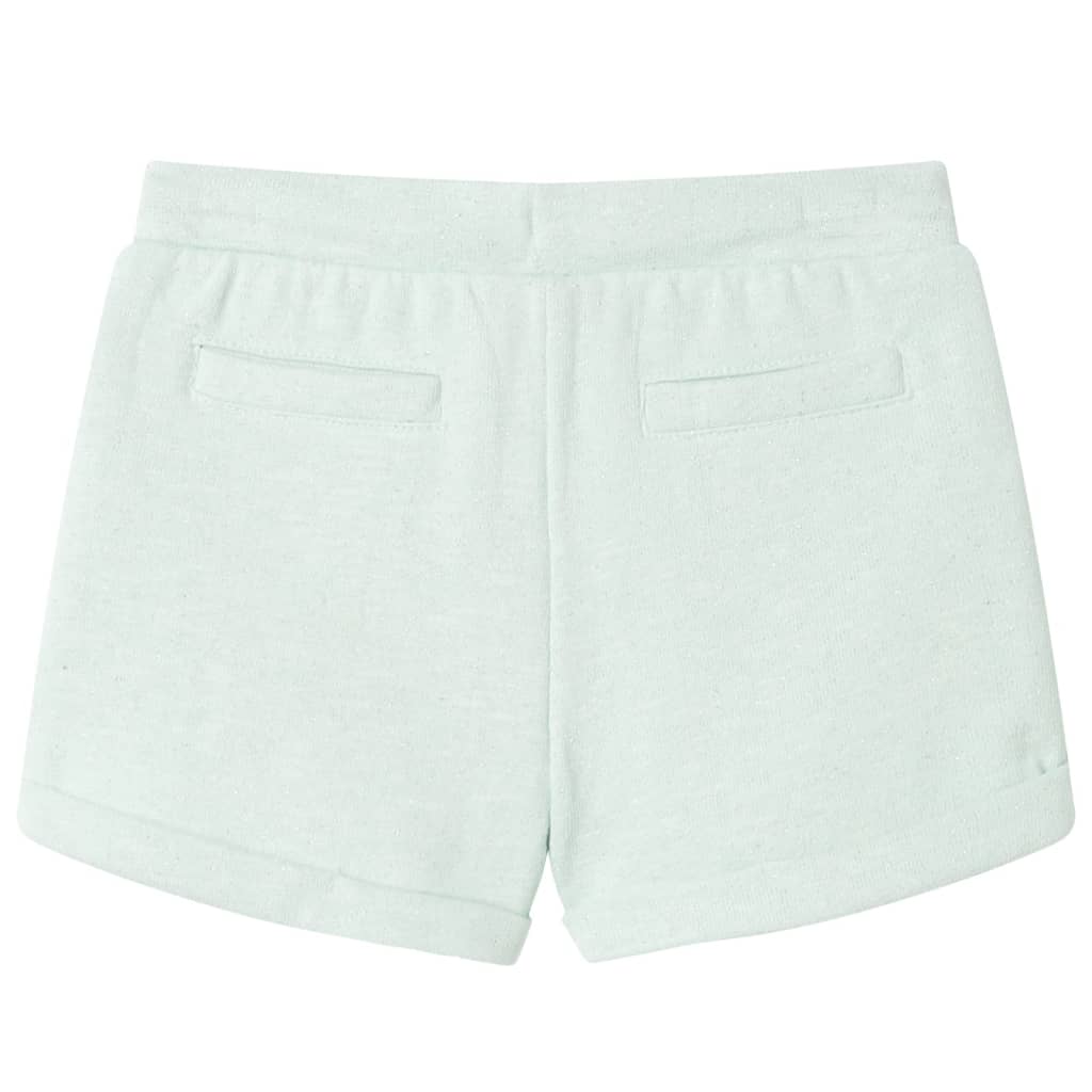 Pantaloni scurți de copii cu șnur, verde mentă deschis combinat, 116 Pantaloni scurți de copii cu șnur, verde mentă deschis combinat, 116