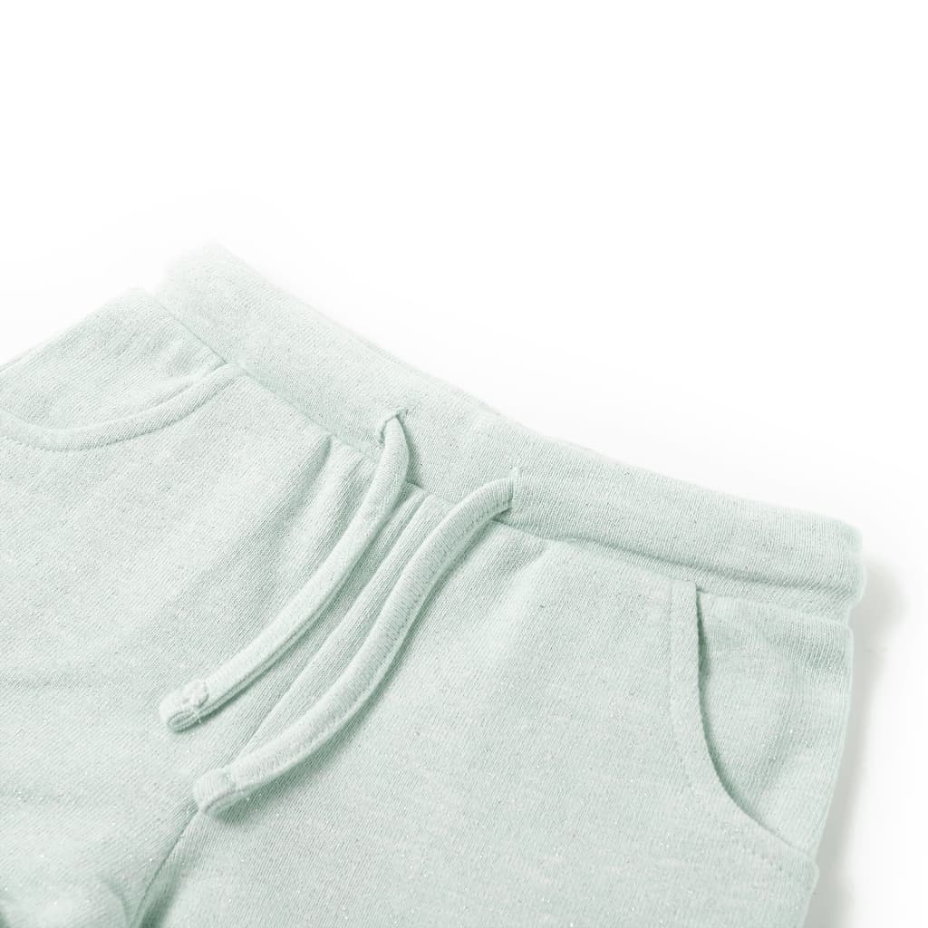 Pantaloni scurți de copii cu șnur, verde mentă deschis combinat, 116 Pantaloni scurți de copii cu șnur, verde mentă deschis combinat, 116