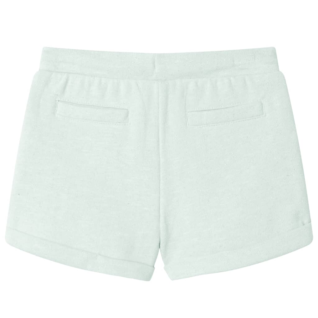 Pantaloni scurți de copii cu șnur, verde mentă deschis combinat, 140 Pantaloni scurți de copii cu șnur, verde mentă deschis combinat, 140