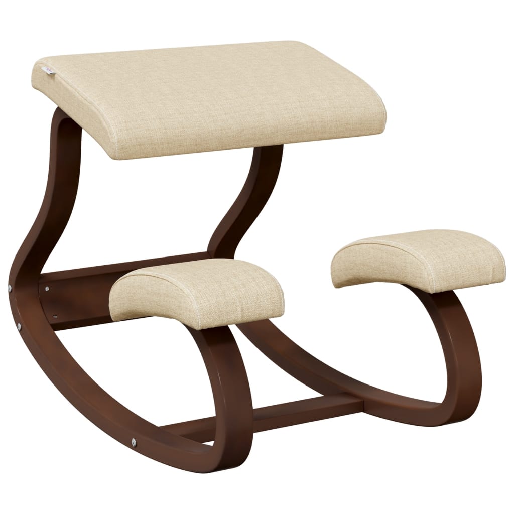 vidaXL Scaun de genunchi, crem, 48x71x51 cm, placaj de mesteacăn vidaXL Scaun de genunchi, crem, 48x71x51 cm, placaj de mesteacăn