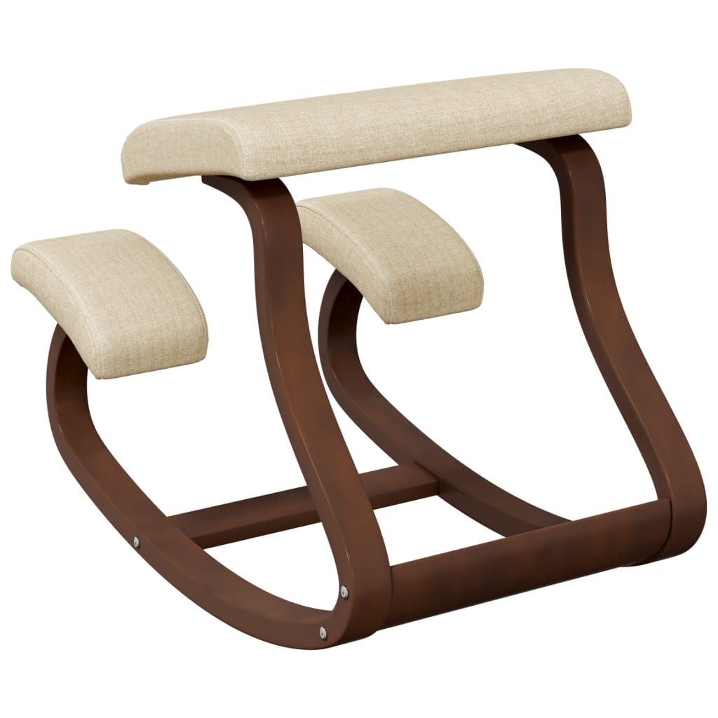 vidaXL Scaun de genunchi, crem, 48x71x51 cm, placaj de mesteacăn vidaXL Scaun de genunchi, crem, 48x71x51 cm, placaj de mesteacăn
