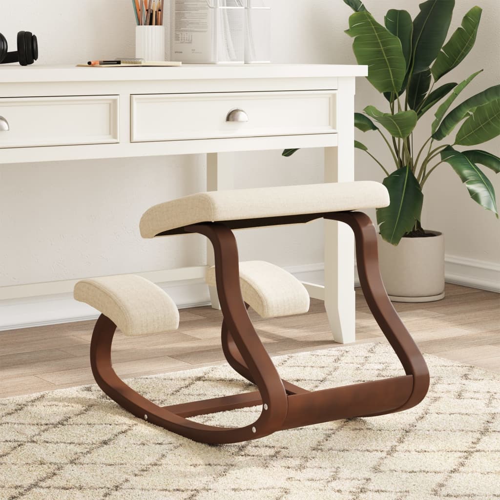 vidaXL Scaun de genunchi, crem, 48x71x51 cm, placaj de mesteacăn vidaXL Scaun de genunchi, crem, 48x71x51 cm, placaj de mesteacăn