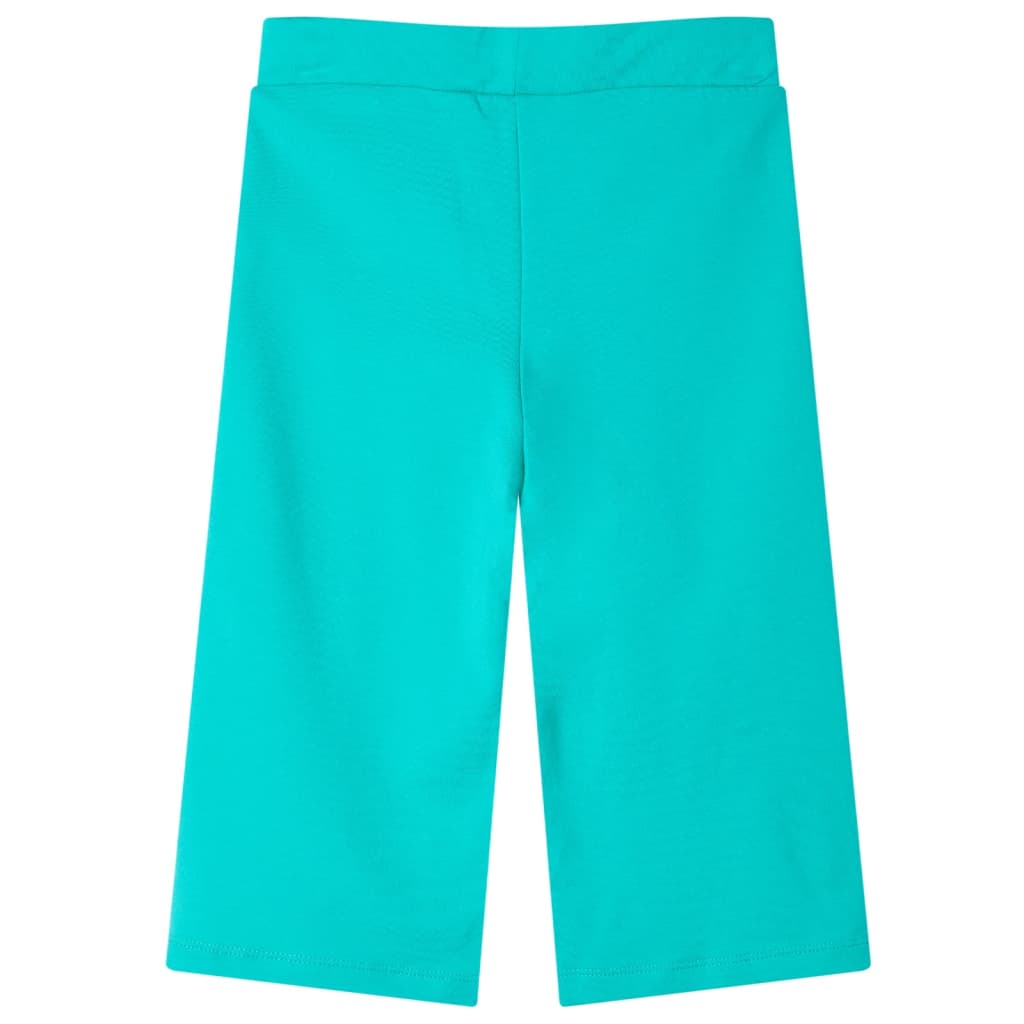 Pantaloni pentru copii cu picioare largi, verde mentă, 104
