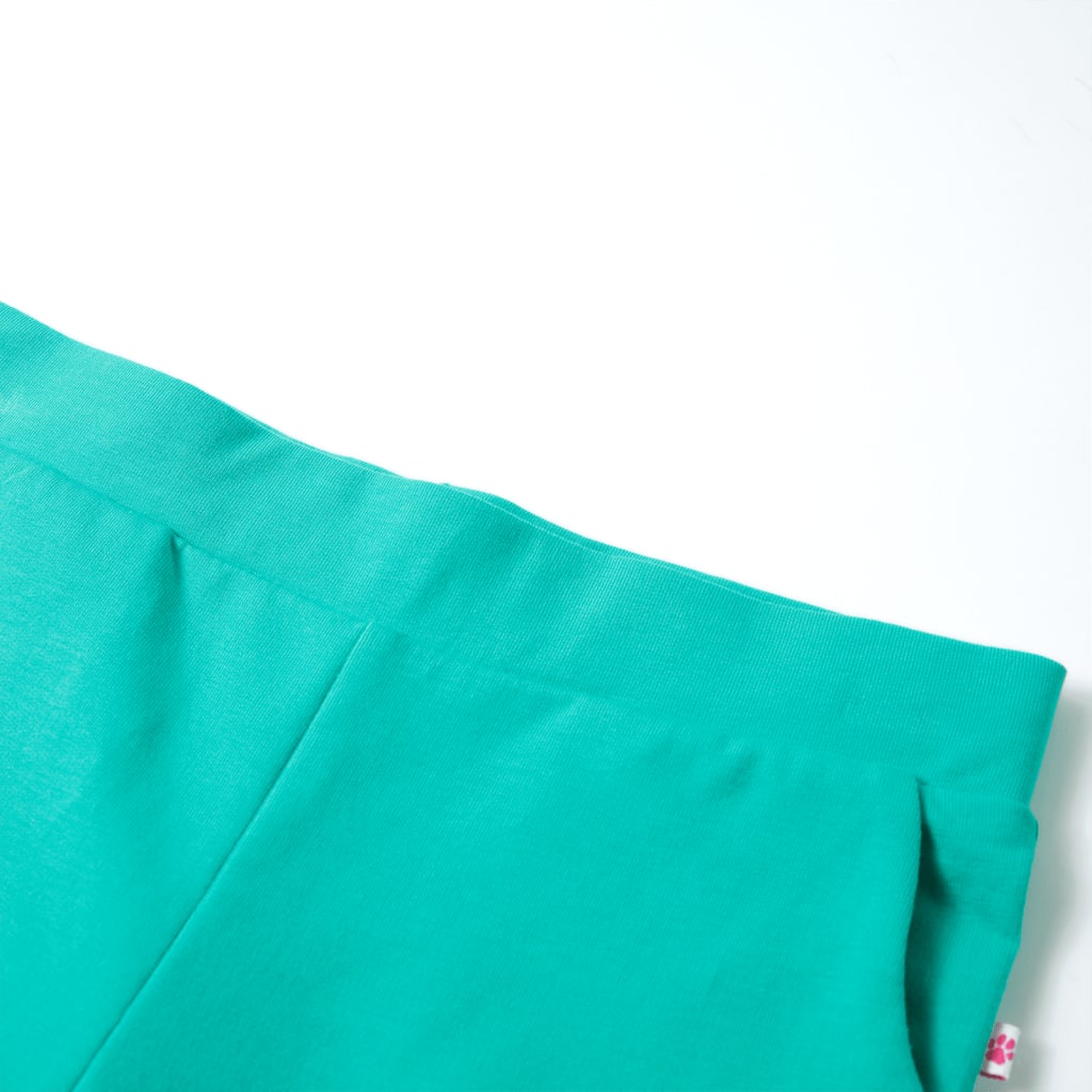 Pantaloni pentru copii cu picioare largi, verde mentă, 128