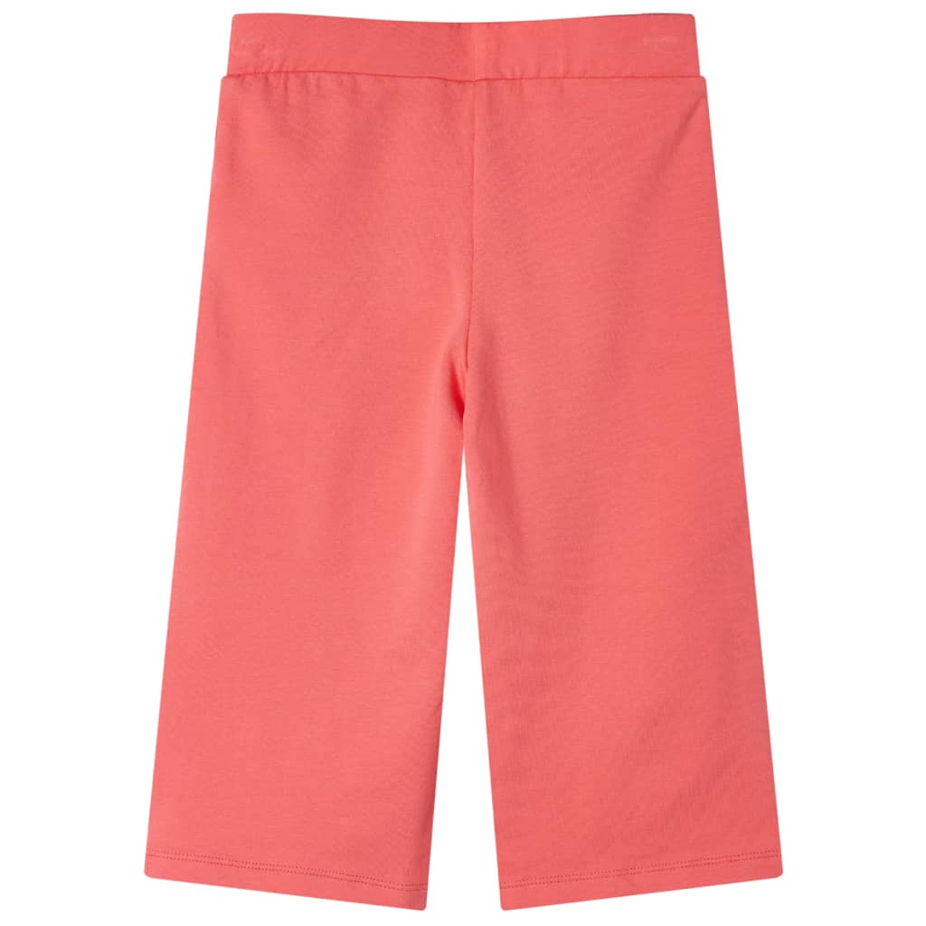 Pantaloni pentru copii cu picioare largi, corai, 116