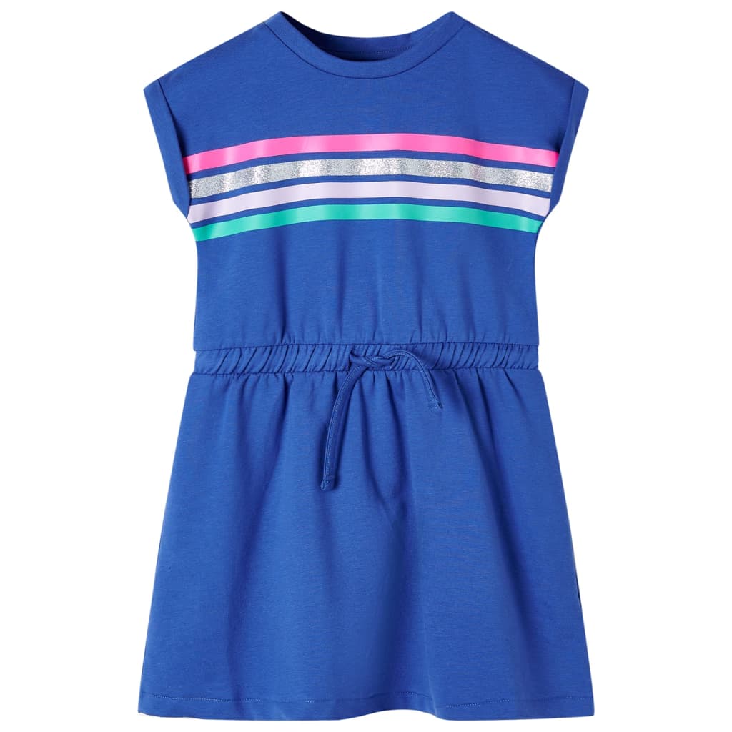 Rochie pentru copii cu șnur, albastru cobalt, 140 Rochie pentru copii cu șnur, albastru cobalt, 140