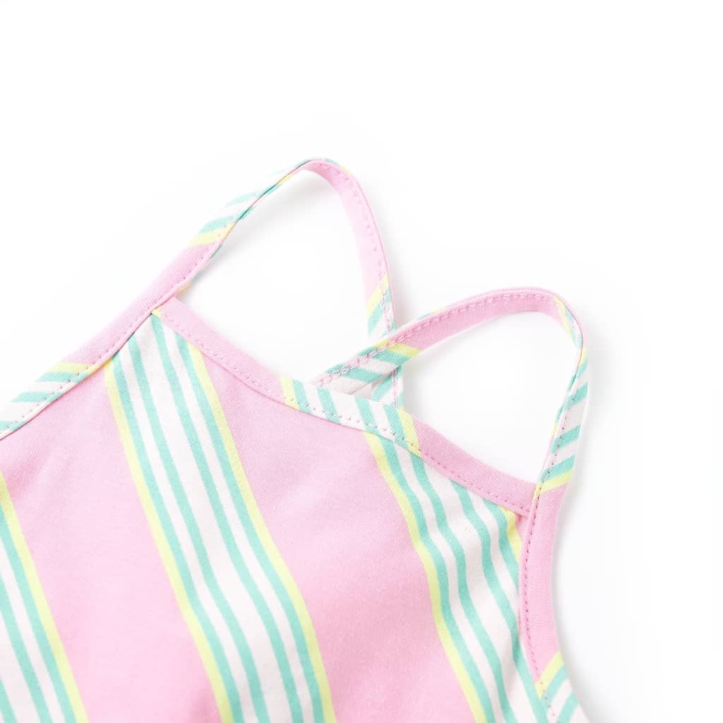 Rochie pentru copii cu șnur, fără mâneci, roz, 104